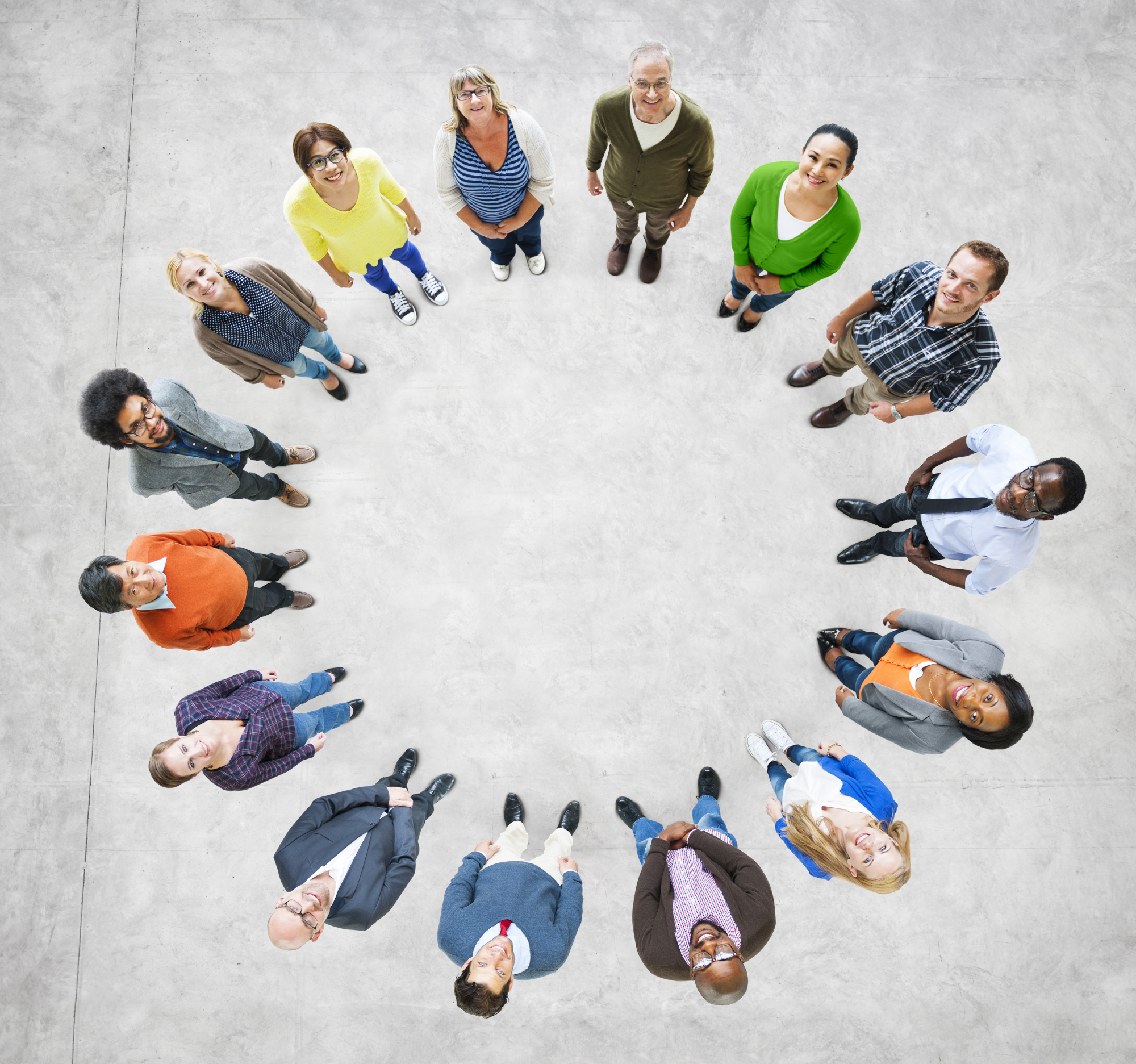 People standing in a circle