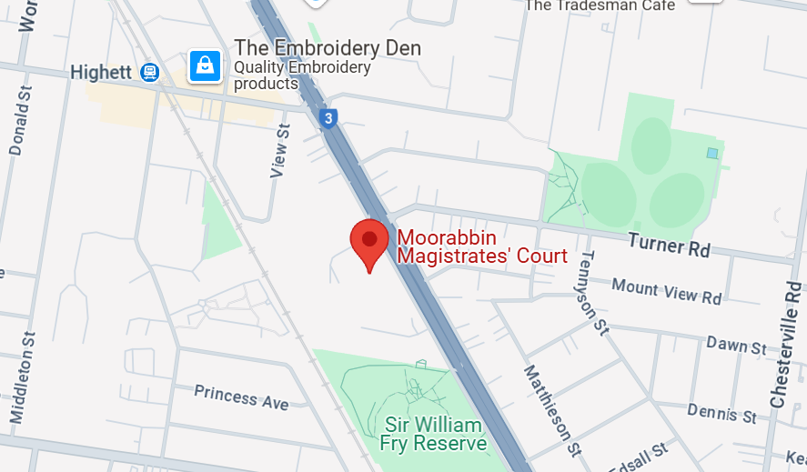Moorabbin Children's Court - map